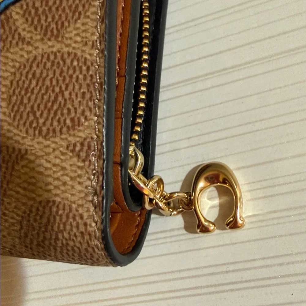 Coach Snap Wallet In Signature Canvas with Rexy Print. $228 msrp - Picture 4 of 11